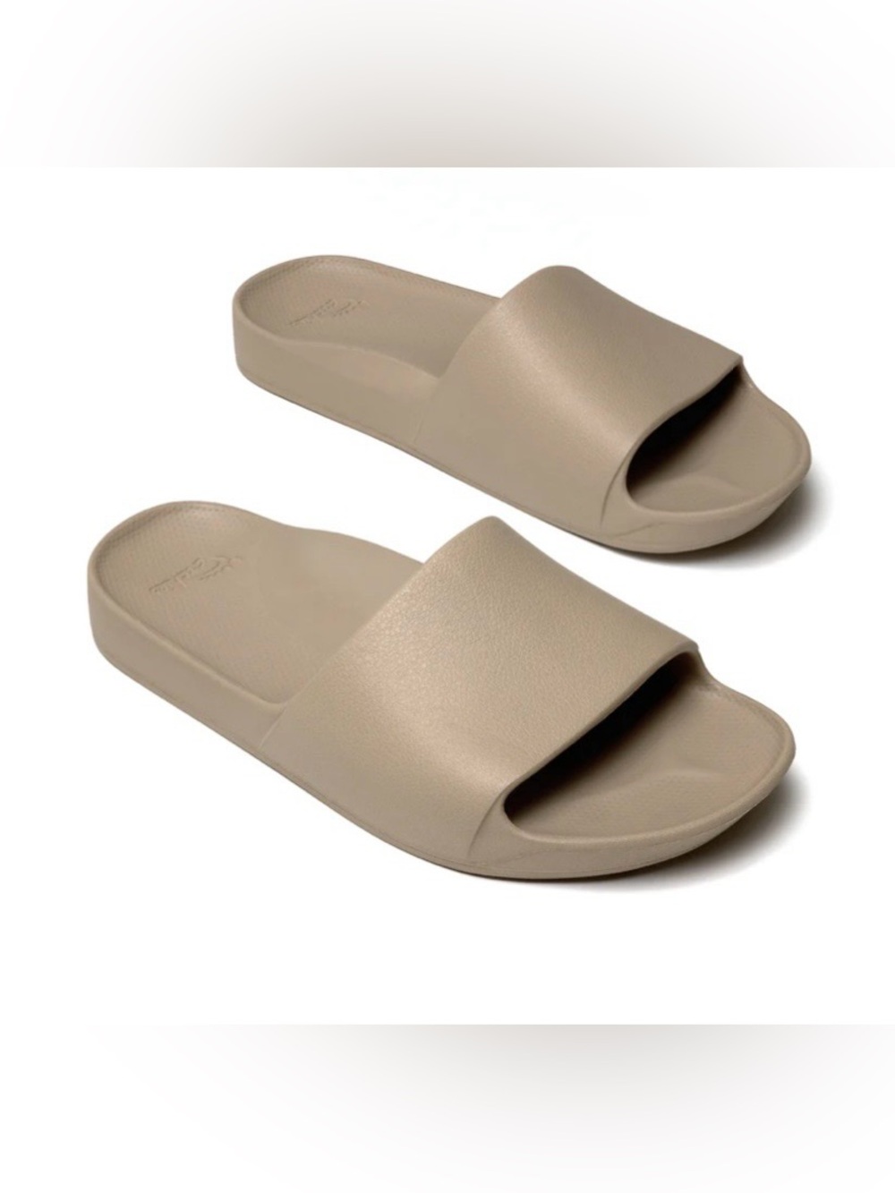 NEW Archie’s Taupe Arch Support unisex Slides size: mens 8 women’s 9